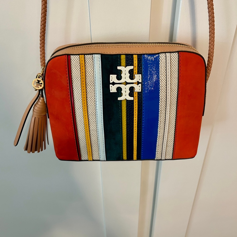 Tory Burch McGraw Stripe Crossbody Purse